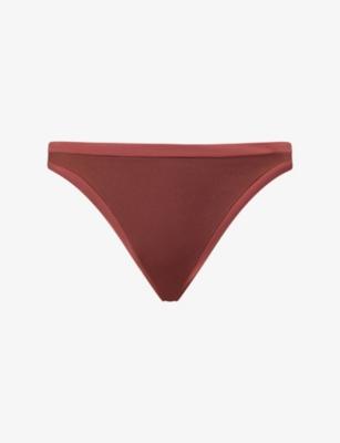 Contrast Cheeky Mid-Rise Bikini Bottoms by WE ARE TALA