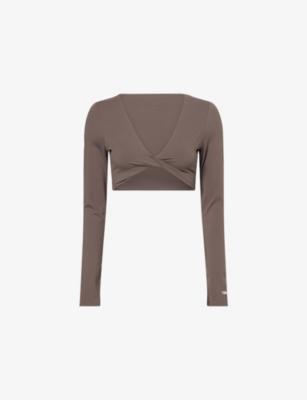 DayFlex Twist-Front Long-Sleeve Stretch-Woven Top by WE ARE TALA