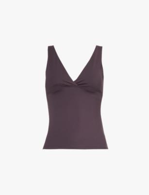 Dayflex Support V-neck stretch recycled-nylon top by WE ARE TALA