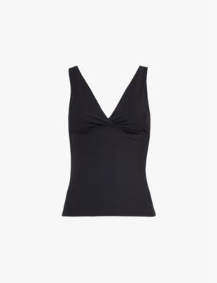 Dayflex Support V-neck stretch recycled-nylon top by WE ARE TALA