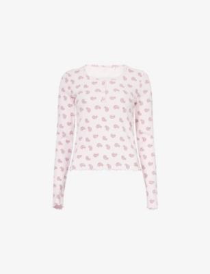 Henley Long-Sleeves Stretch-Cotton Pyjama Top by WE ARE TALA