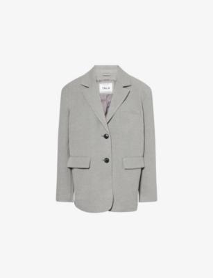Single-Breasted Oversized Woven Blazer by WE ARE TALA