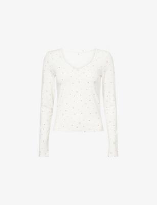 Soft Lounge Heart-Print Jersey Pyjama Top by WE ARE TALA