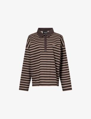 Striped Relaxed-Fit Cotton Rugby Polo Shirt by WE ARE TALA