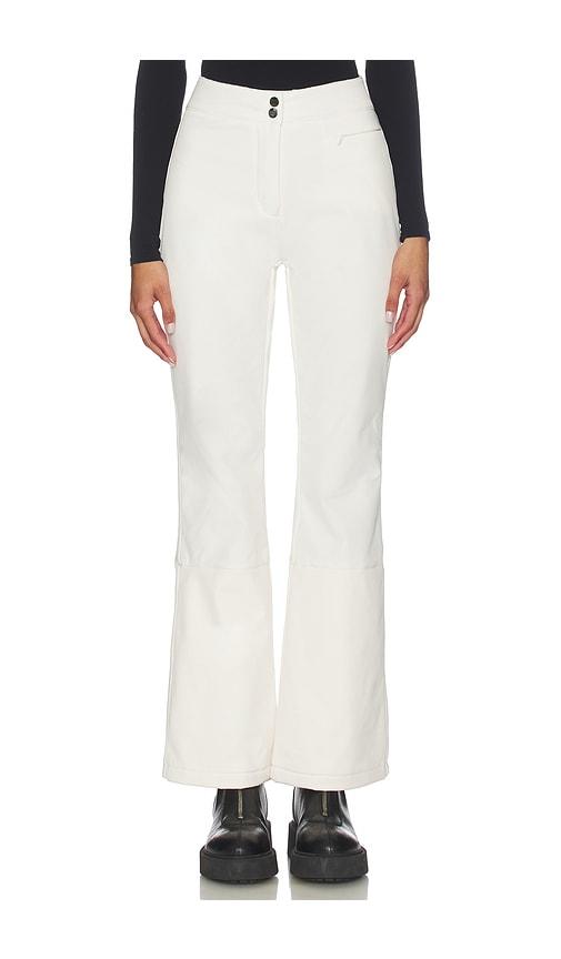 We Norwegians Tyin Boootleg Ski Pant in White by WE NORWEGIANS