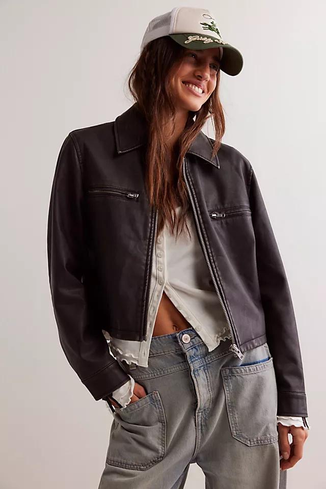 We The Free Ellery Vegan Leather Jacket by WE THE FREE We The Free Ellery Vegan Leather Jacket by WE THE FREE