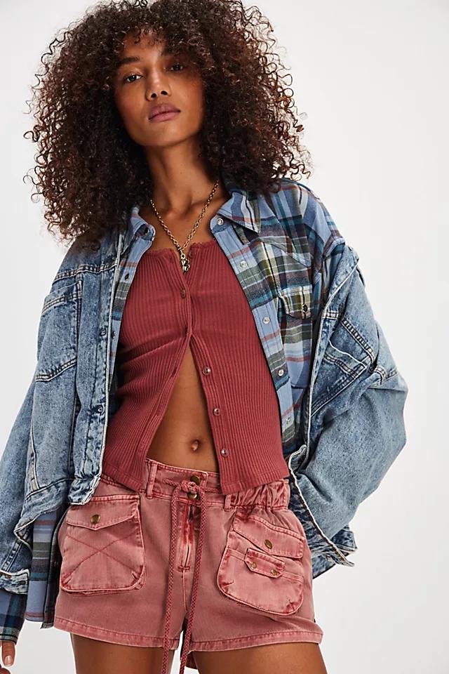 We The Free Waimea Slouchy Solid Shorts by WE THE FREE