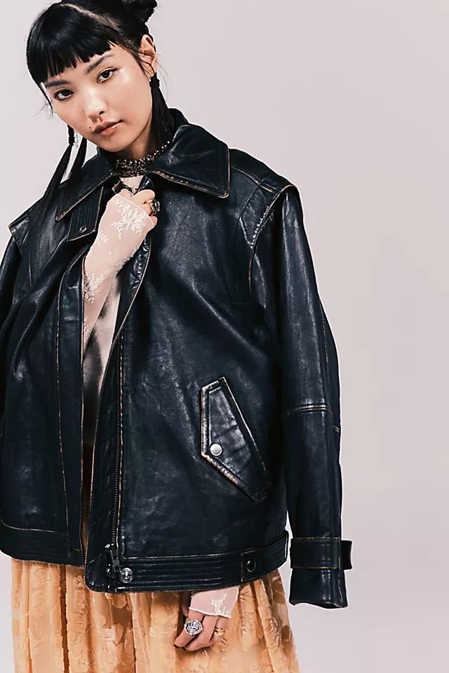 Parker Leather Jacket by WE THE FREE | FREE PEOPLE