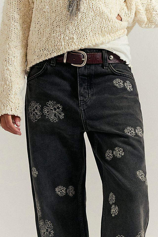 Tricia Fix Deep Trance Boyfriend Embroidered Jeans by WE THE FREE | FREE PEOPLE