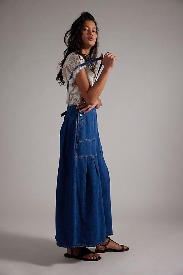 We The Free Arabella Denim One-Piece Skirtall by WE THE FREE | FREE PEOPLE