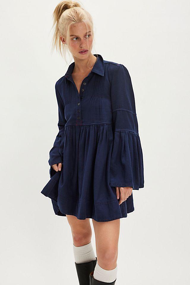 We The Free Down East Denim Mini Dress by WE THE FREE | FREE PEOPLE