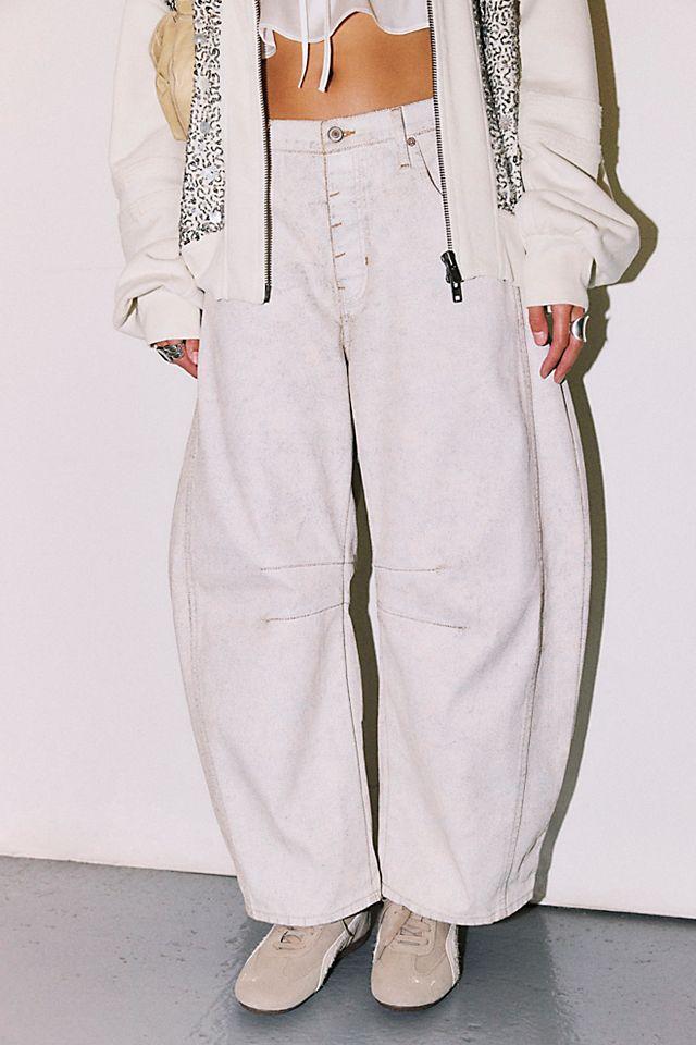 We The Free Good Luck Coated Barrel Jeans by WE THE FREE | FREE PEOPLE