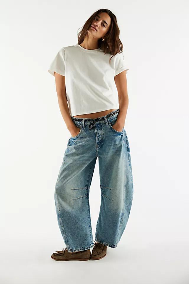 We The Free Good Luck Mid-Rise Barrel Jeans by WE THE FREE | FREE PEOPLE