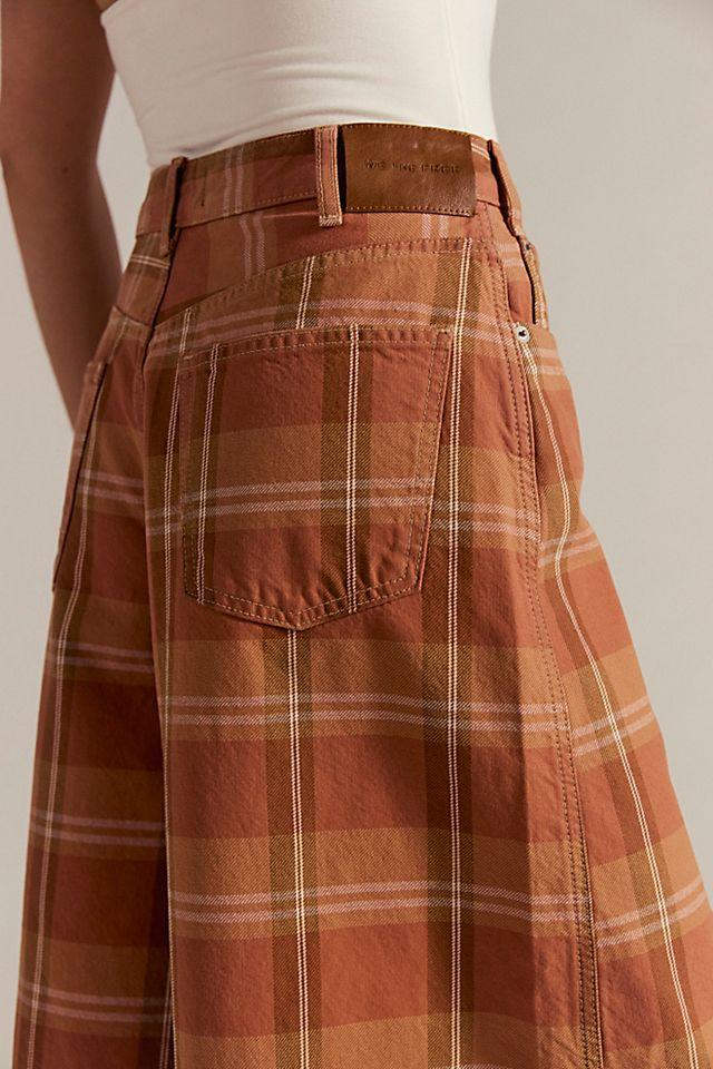 We The Free High Top Wide Crop Plaid Jeans by WE THE FREE | FREE PEOPLE