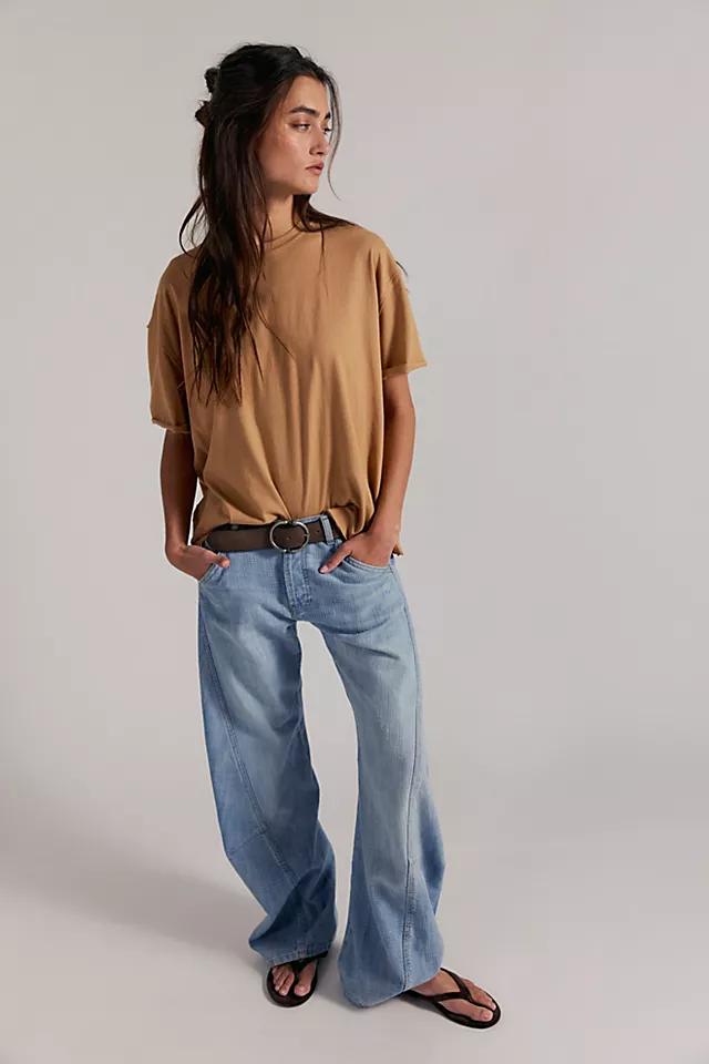 We The Free Highland Low-Rise Twisted Bowed Jeans by WE THE FREE | FREE PEOPLE