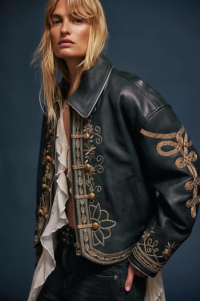 We The Free Lana Leather Band Jacket by WE THE FREE | FREE PEOPLE