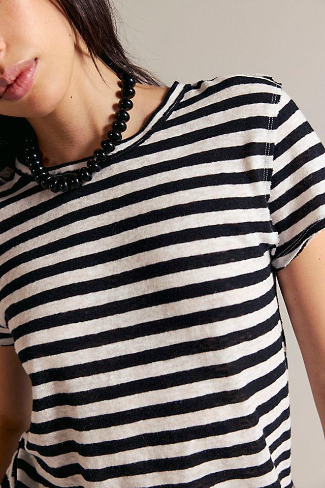 We The Free Nora Striped Linen Tee by WE THE FREE | FREE PEOPLE