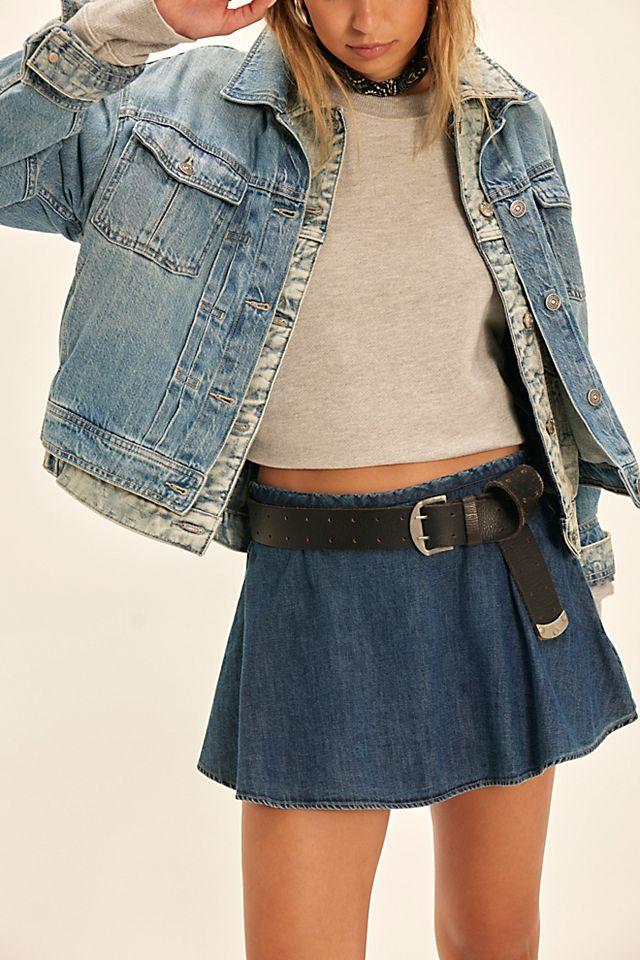 We The Free Paradise Found Denim Skort by WE THE FREE | FREE PEOPLE