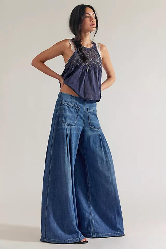 We The Free Plot Twist Pintuck Wide-Leg Jeans by WE THE FREE | FREE PEOPLE