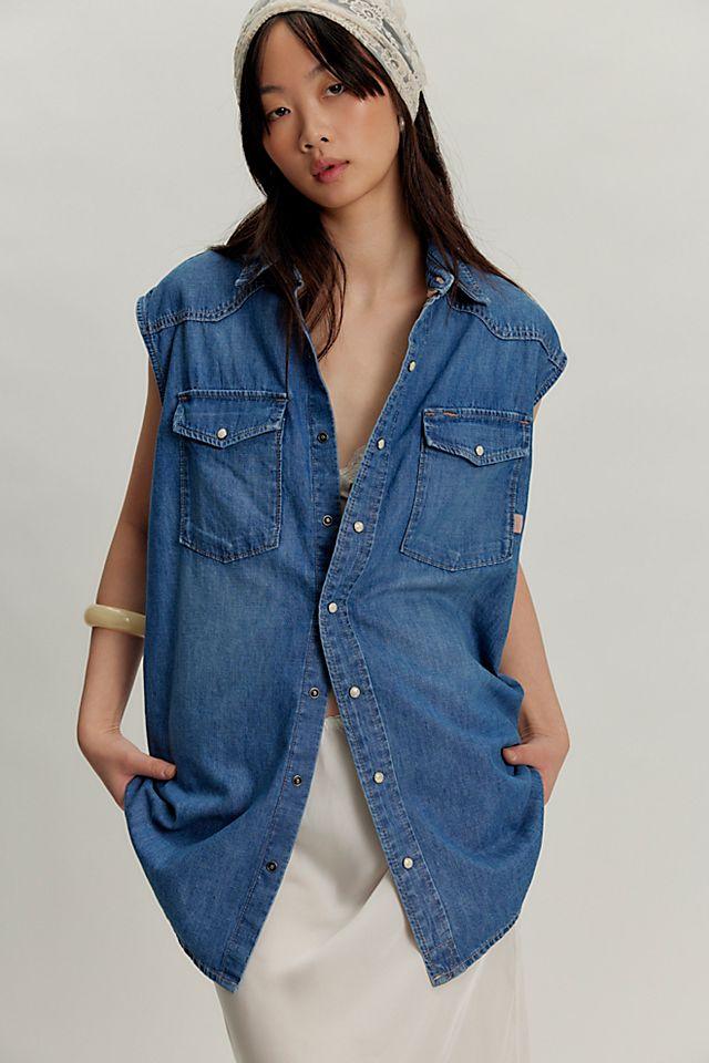 We The Free Sadie Denim Top by WE THE FREE | FREE PEOPLE