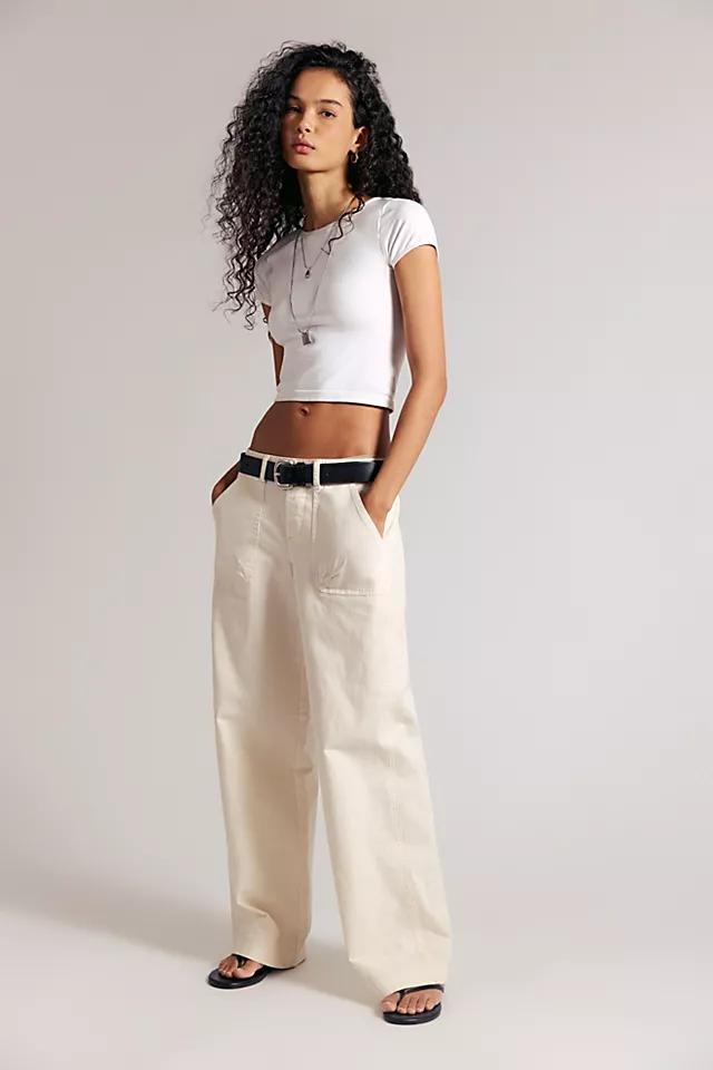 We The Free Yours Truly Low-Rise Cargo Chino Pants by WE THE FREE | FREE PEOPLE