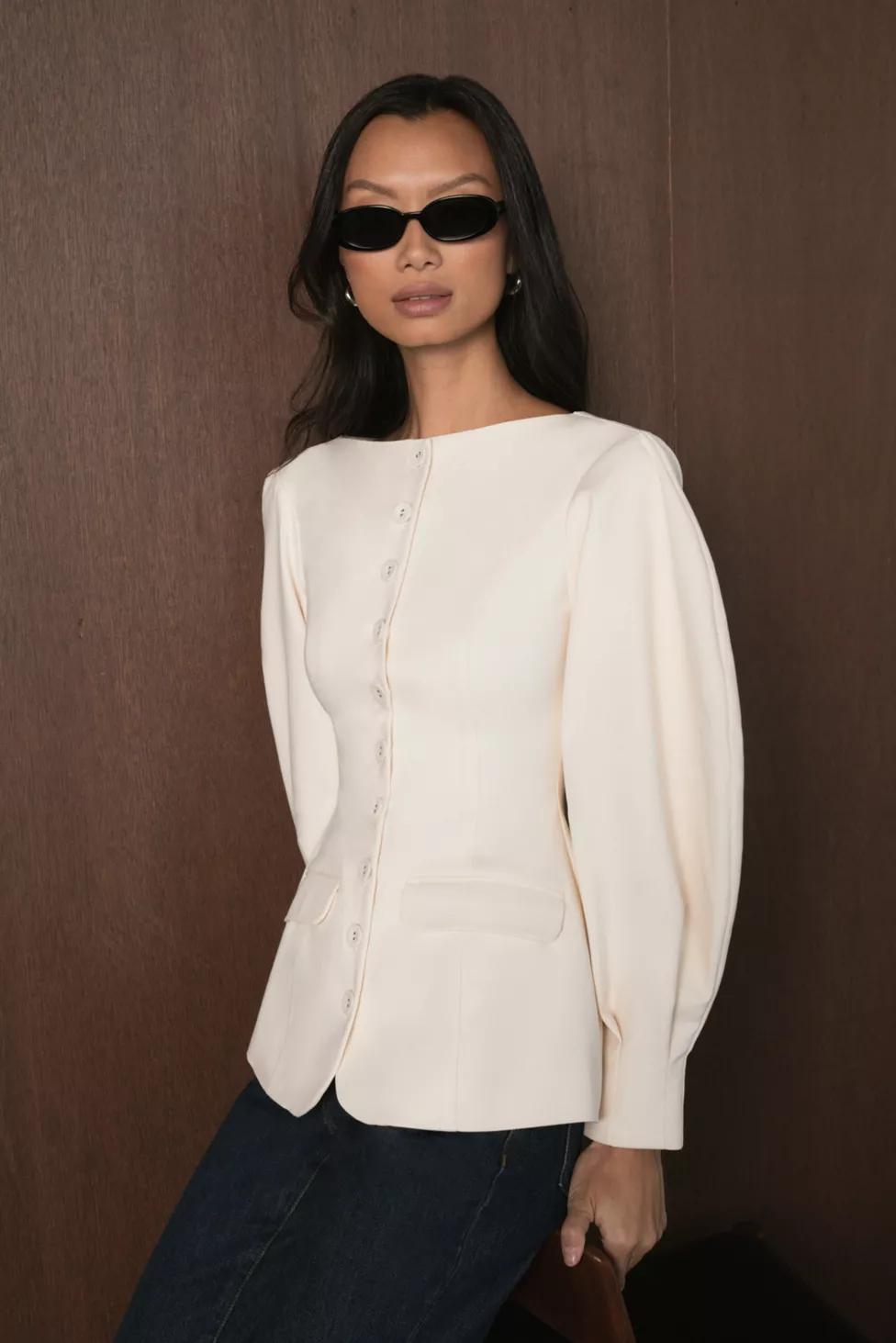 WeWoreWhat Cocoon Sleeve Peplum Blazer by WE WORE WHAT