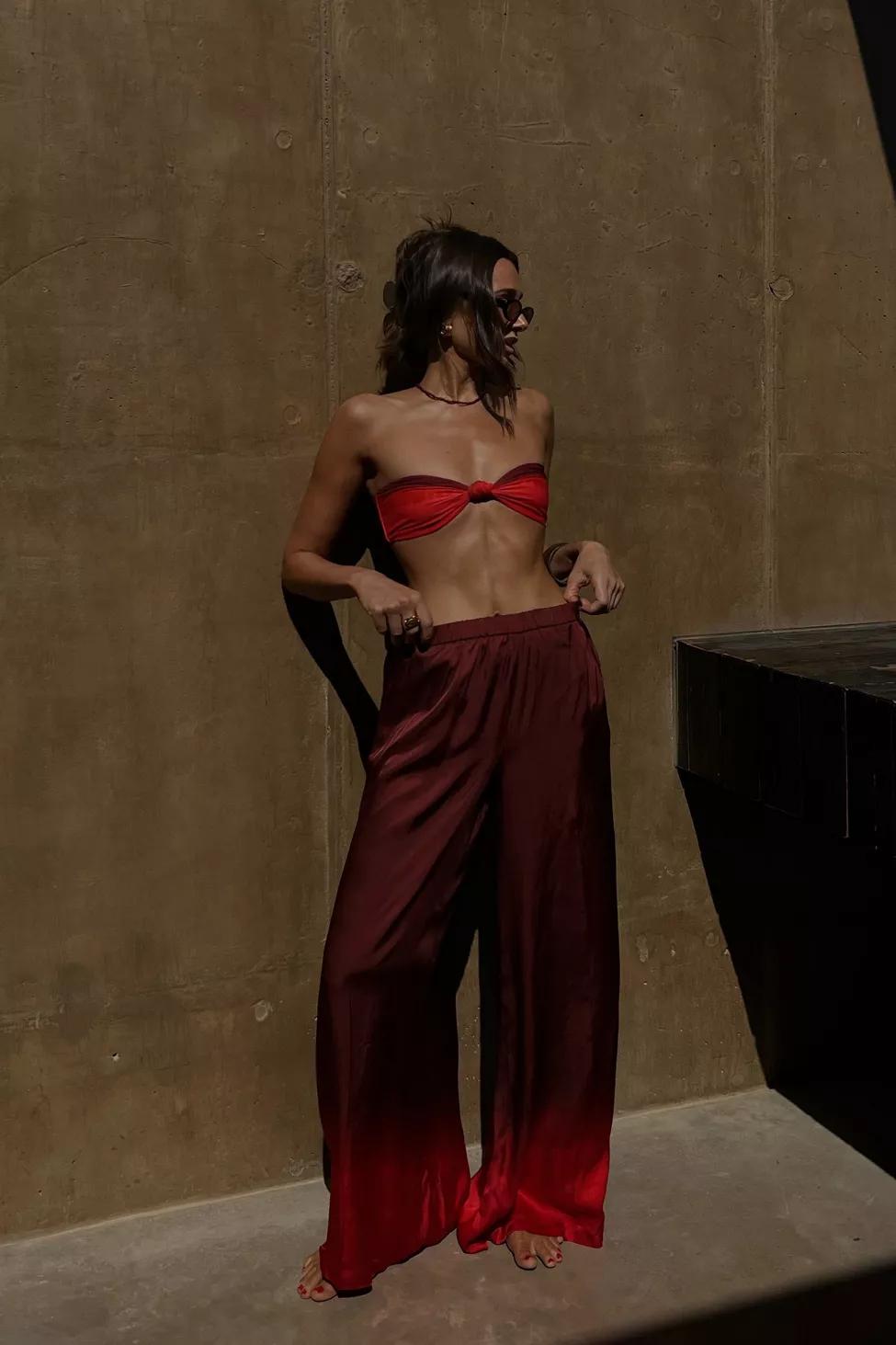 WeWoreWhat Satin Beach Pant by WE WORE WHAT WeWoreWhat Satin Beach Pant by WE WORE WHAT