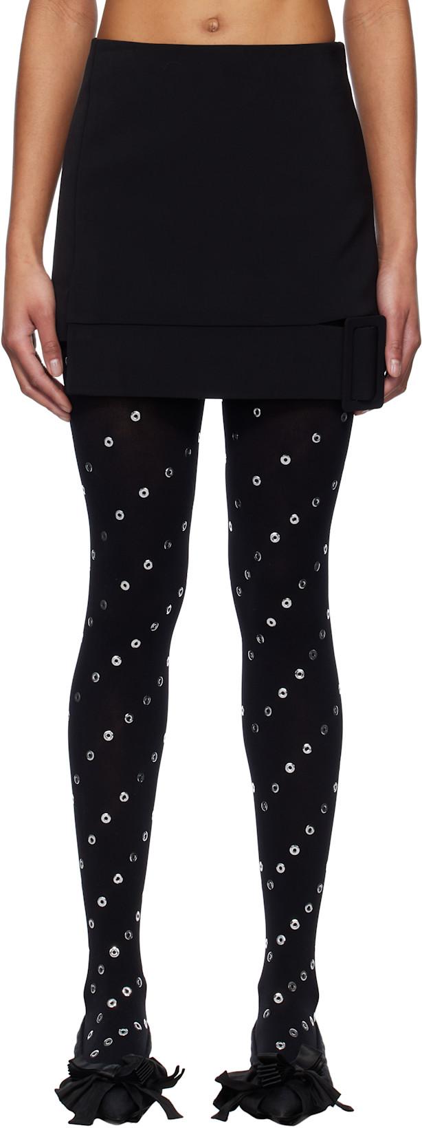Black Belt-Detail Mini Skirt by WE11DONE