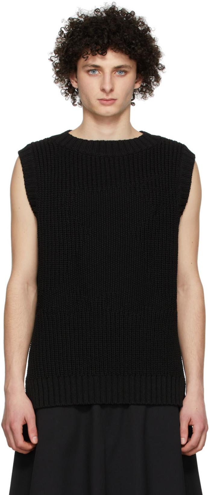 Black Monster Vest by WE11DONE