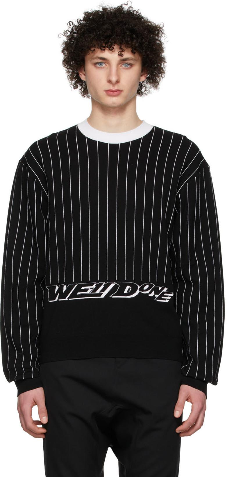 Black Rayon Sweater by WE11DONE