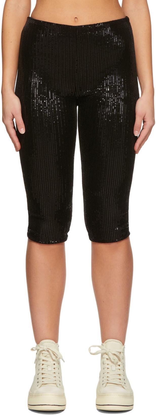 Black Sequin Shorts by WE11DONE