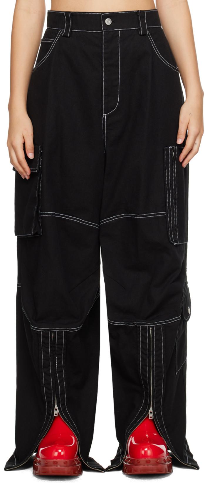 Black Topstitching Jeans by WE11DONE