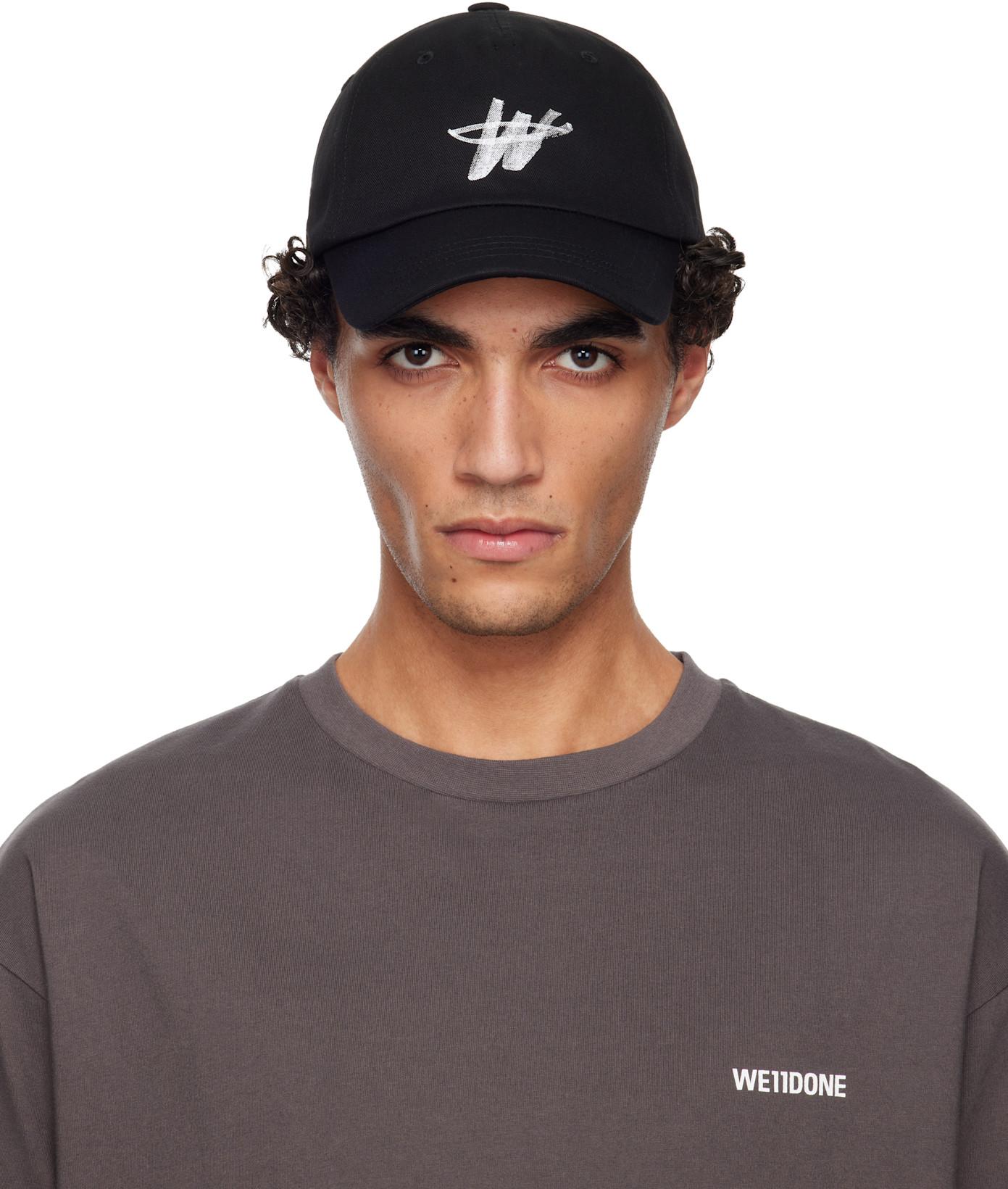 Black WD One Logo Cap by WE11DONE