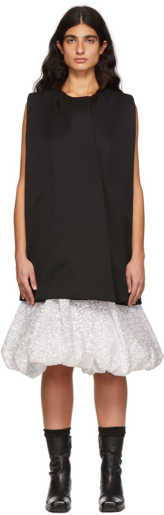 Black Wool Mini Dress by WE11DONE