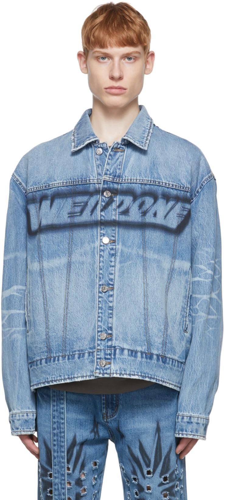 Blue Denim Jacket by WE11DONE | jellibeans