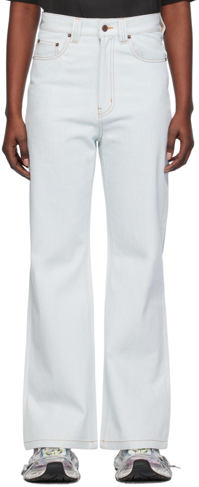 Blue Straight Jeans by WE11DONE