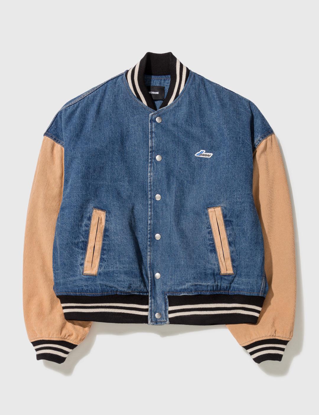 Denim Varsity Jacket by WE11DONE