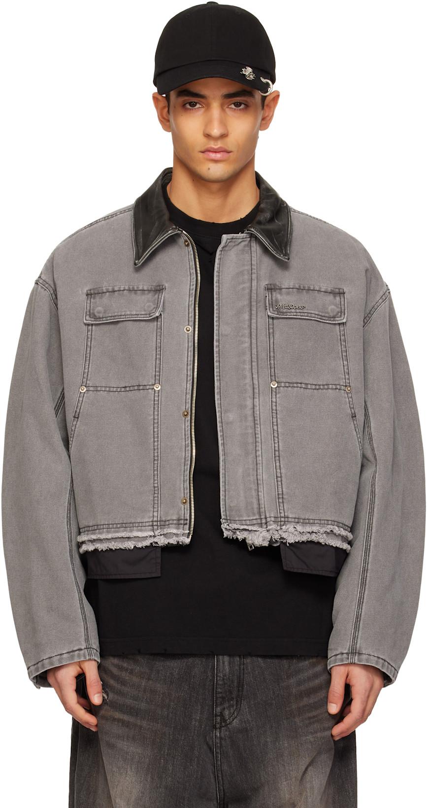 Gray Cut-Out Work Jacket by WE11DONE
