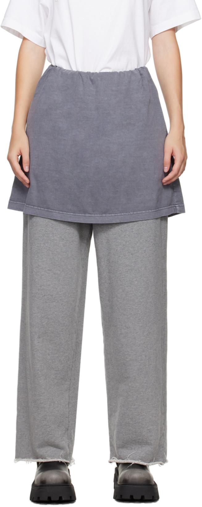 Gray Layered Lounge Pants by WE11DONE