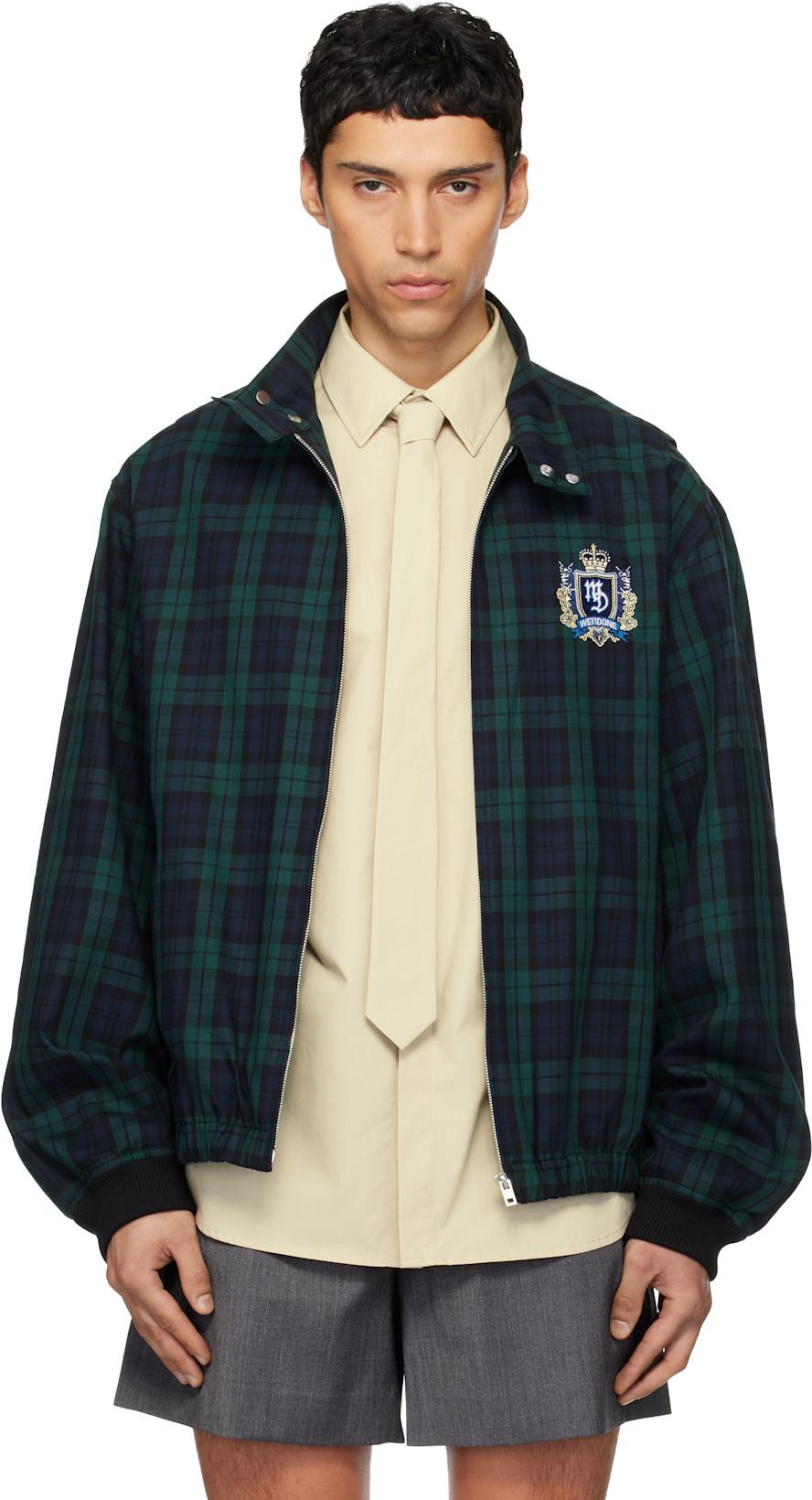 Green Classic Check Herrington Jacket by WE11DONE
