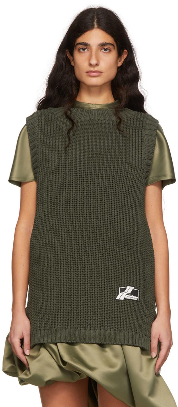 Khaki Cotton Vest by WE11DONE