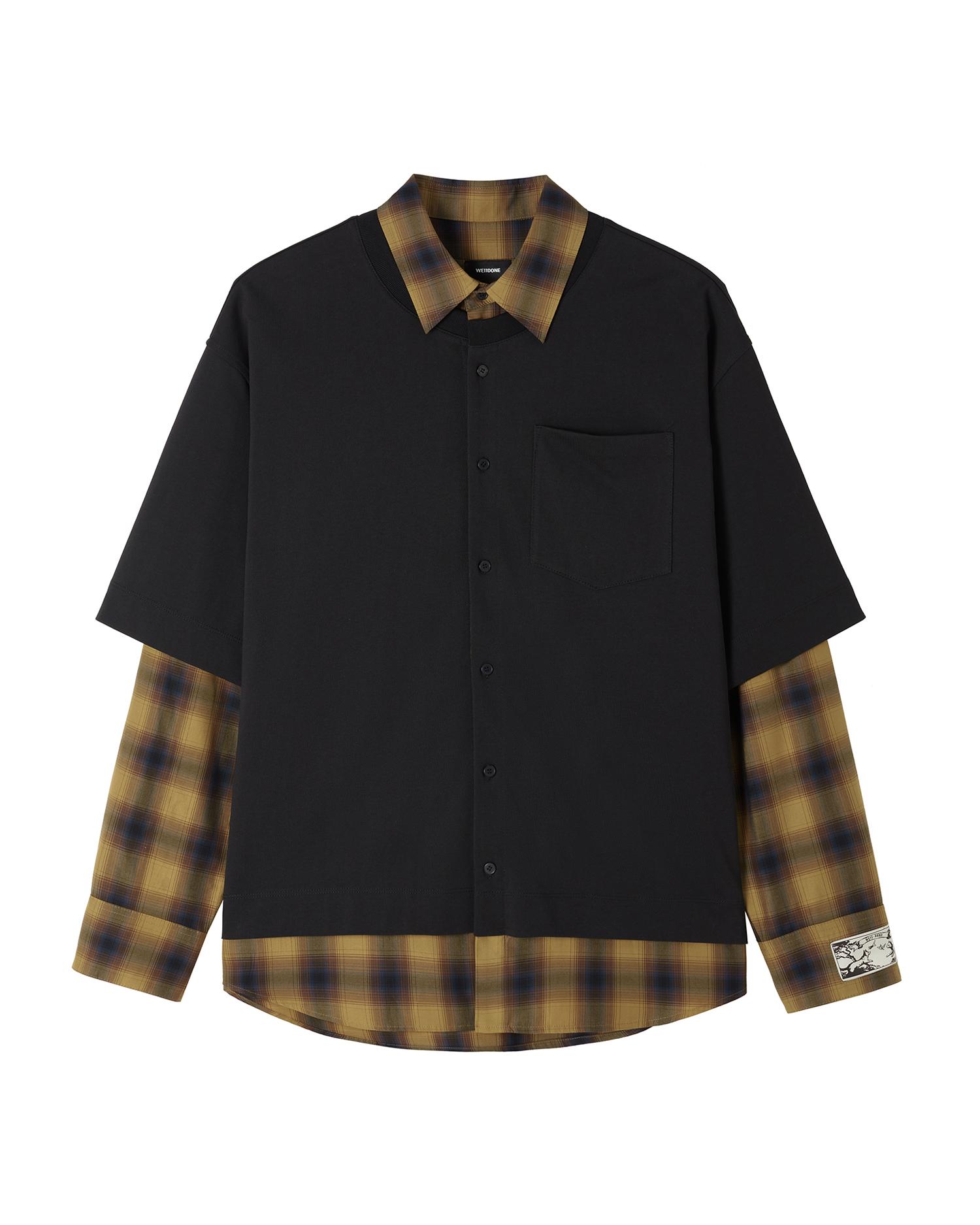 Layered long sleeve shirt by WE11DONE