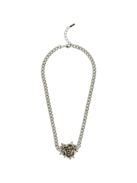Spiky Rose necklace by WE11DONE