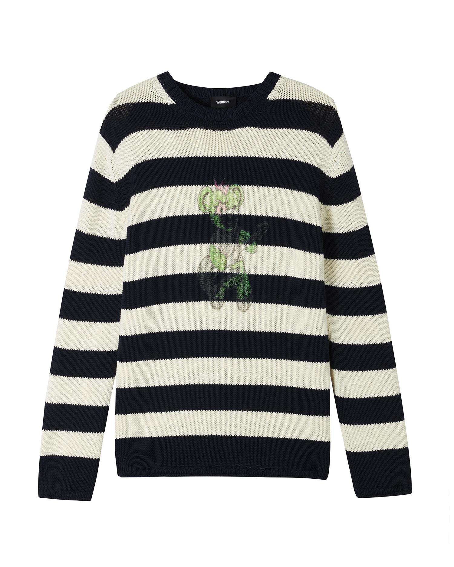 Striped graphic sweater by WE11DONE
