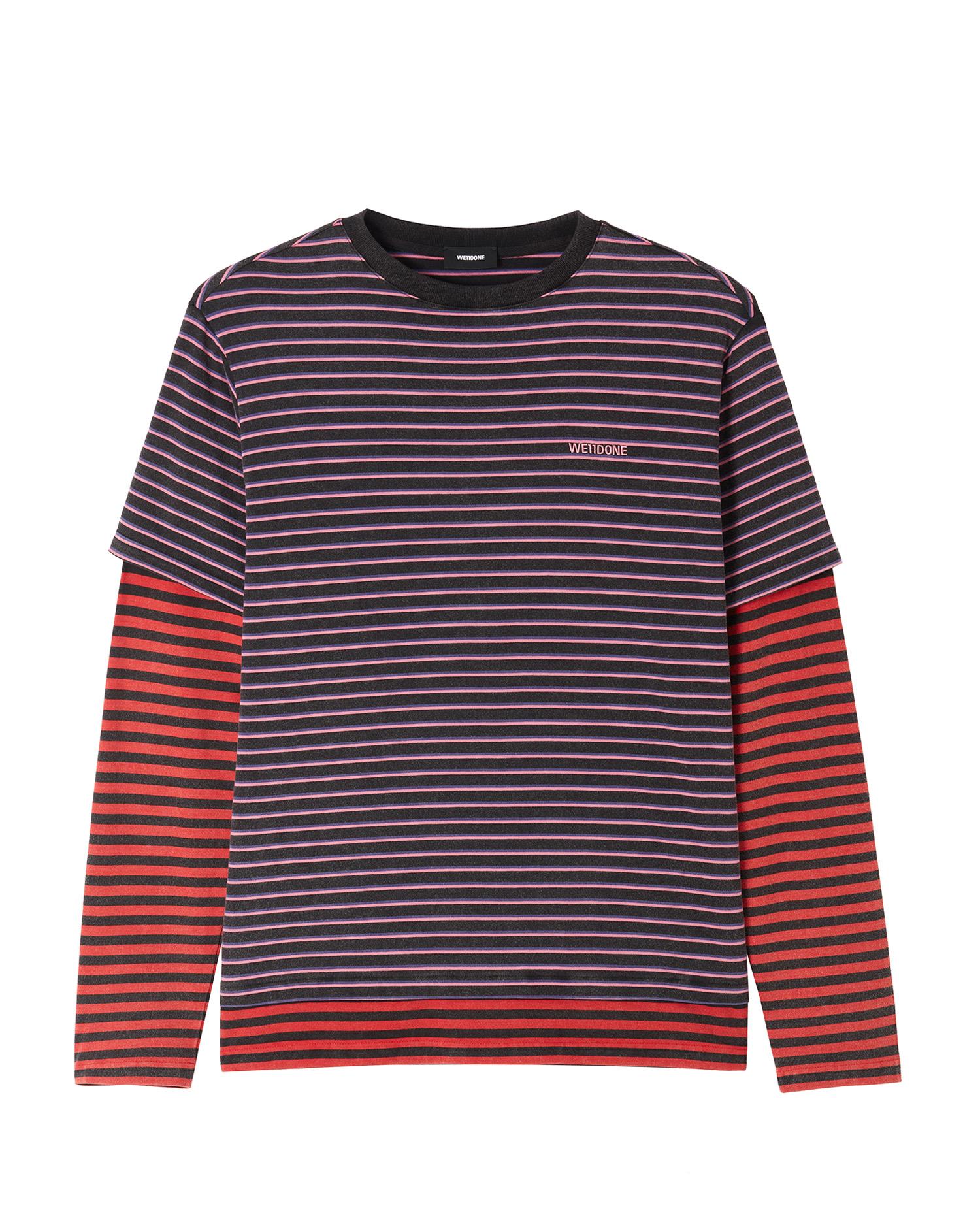 Striped layered long sleeve tee by WE11DONE
