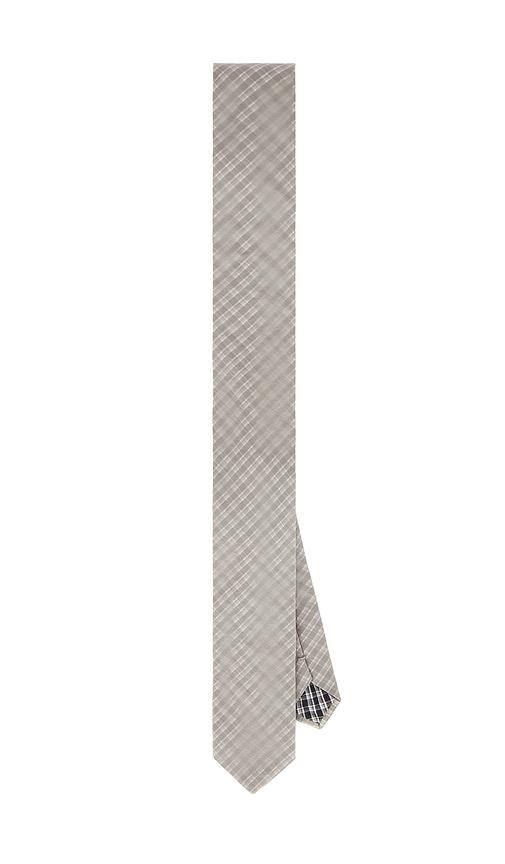 WE11DONE Check 2 Layered Tie in Grey by WE11DONE
