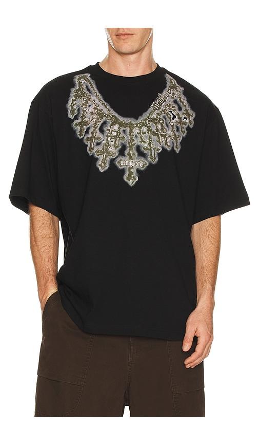 WE11DONE Cross Necklace T-Shirt in Black by WE11DONE