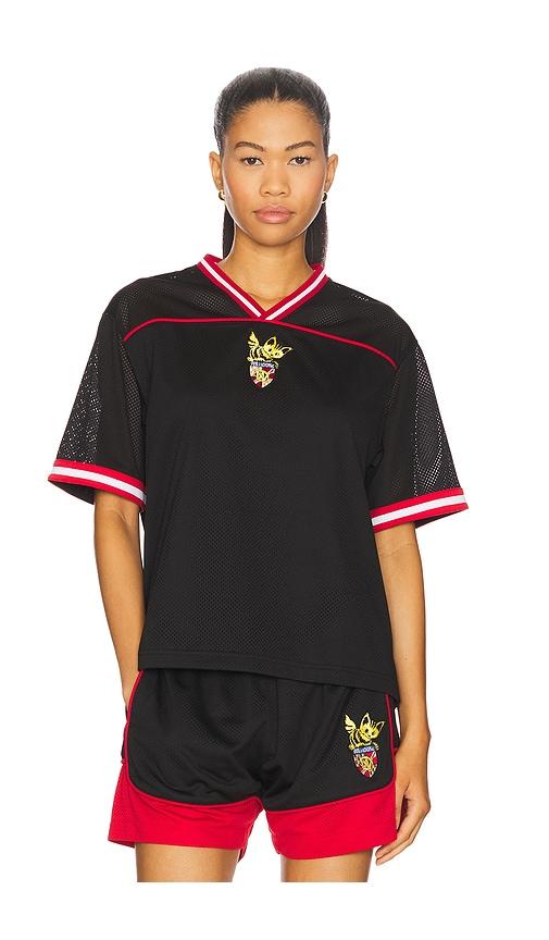 WE11DONE Mesh Track T-shirt in Black by WE11DONE