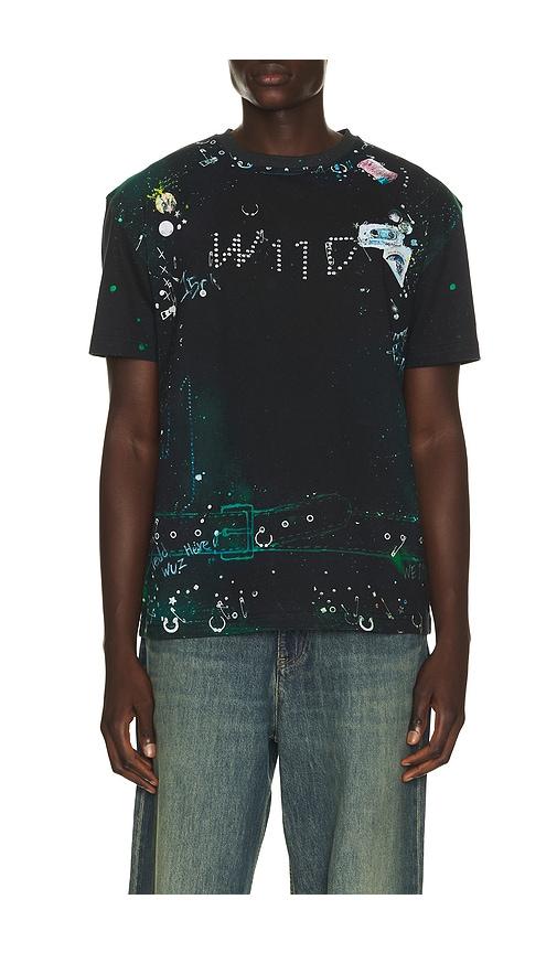 WE11DONE Trompe-L'Oeil Pierced T-Shirt in Black by WE11DONE