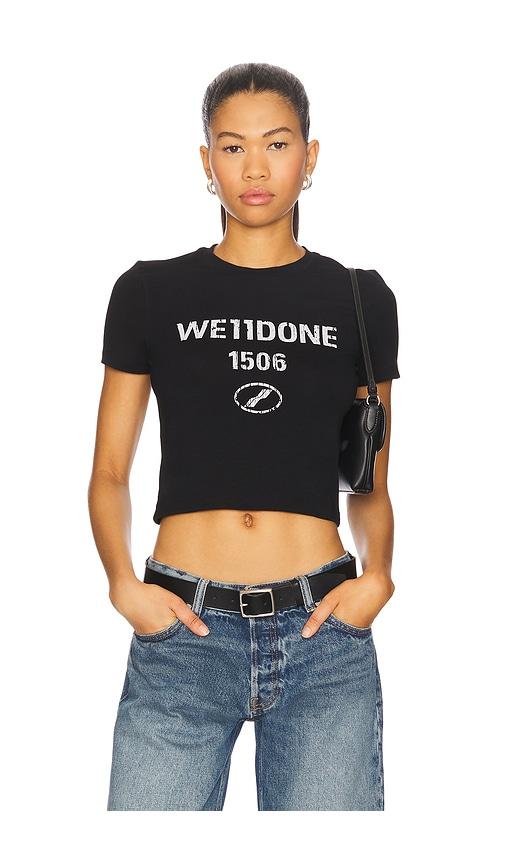 WE11DONE Vintage Logo Shirt in Black by WE11DONE